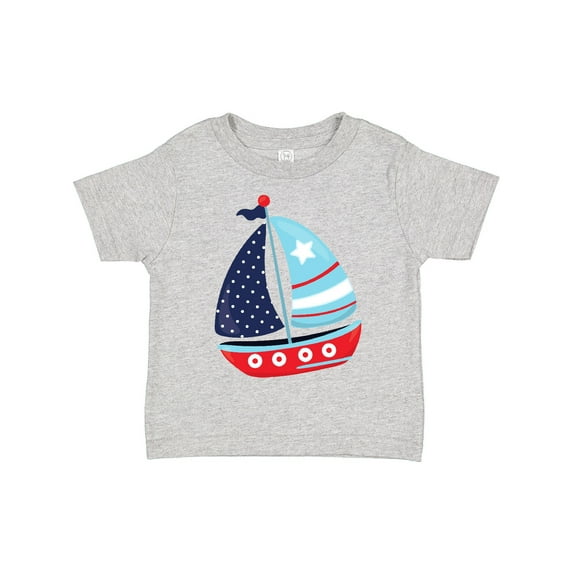 Inktastic Sailing Boat, Sailor, Sailing, Boat, Ship, Sails Boys Toddler T-Shirt