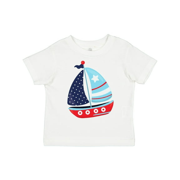 Inktastic Sailing Boat, Sailor, Sailing, Boat, Ship, Sails Boys Toddler T-Shirt