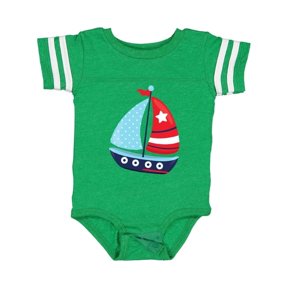 Inktastic Sailing Boat, Sailor, Sailing, Sails, Boat, Ship Boys Baby Bodysuit