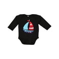 thumbnail image 1 of Inktastic Sailing Boat, Sailor, Sailing, Sails, Boat, Ship Boys Long Sleeve Baby Bodysuit, 1 of 5