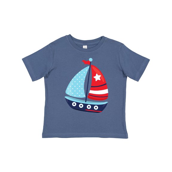 Inktastic Sailing Boat, Sailor, Sailing, Sails, Boat, Ship Boys Toddler T-Shirt