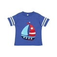 thumbnail image 1 of Inktastic Sailing Boat, Sailor, Sailing, Sails, Boat, Ship Boys Toddler T-Shirt, 1 of 5