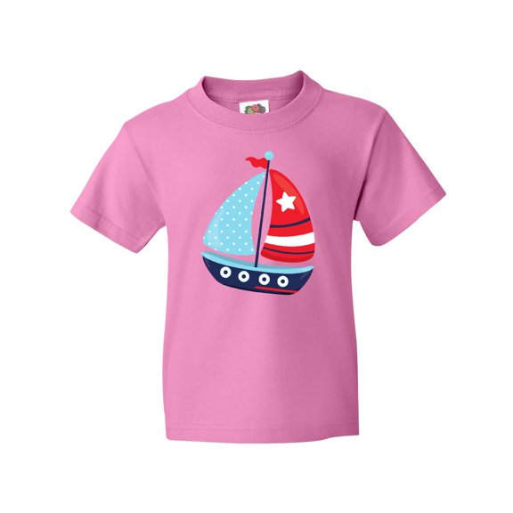 Inktastic Sailing Boat, Sailor, Sailing, Sails, Boat, Ship Youth T-Shirt