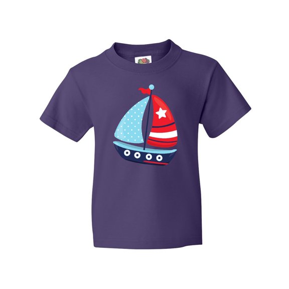 Inktastic Sailing Boat, Sailor, Sailing, Sails, Boat, Ship Youth T-Shirt