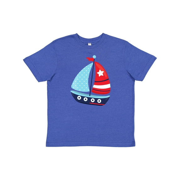 Inktastic Sailing Boat, Sailor, Sailing, Sails, Boat, Ship Youth T-Shirt