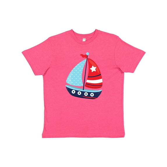 Inktastic Sailing Boat, Sailor, Sailing, Sails, Boat, Ship Youth T-Shirt