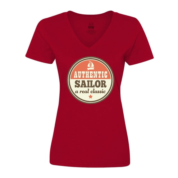 Inktastic Sailing Gift for Sailor Sailboat Women's V-Neck T-Shirt