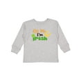 thumbnail image 1 of Inktastic Saint Patrick's Day, Clovers, Kiss Me I'm Irish Boys or Girls Long Sleeve Toddler T-Shirt, 1 of 5