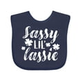 thumbnail image 1 of Inktastic Saint Patrick's Day Sassy Lil' Lassie with Shamrocks Boys or Girls Baby Bib, 1 of 4