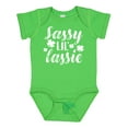 thumbnail image 1 of Inktastic Saint Patrick's Day Sassy Lil' Lassie with Shamrocks Boys or Girls Baby Bodysuit, 1 of 5