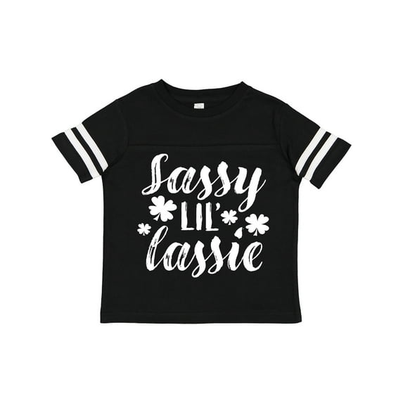 Inktastic Saint Patrick's Day Sassy Lil' Lassie with Shamrocks Boys or Girls Toddler T-Shirt