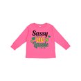 thumbnail image 1 of Inktastic Saint Patrick's Day Sassy Lil' Lassie with Shamrocks Girls Long Sleeve Toddler T-Shirt, 1 of 5