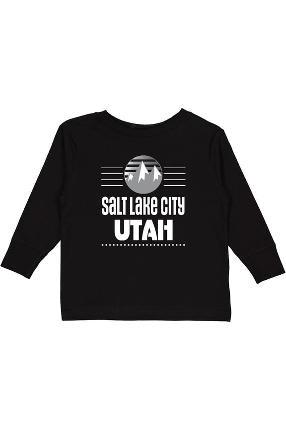 Salt Lake City Utah Mountains Boys or Girls Long Sleeve Toddler T-Shirt