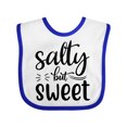 thumbnail image 1 of Inktastic Salty but Sweet Boys or Girls Baby Bib, 1 of 4