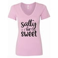 thumbnail image 1 of Inktastic Salty but Sweet Women's V-Neck T-Shirt, 1 of 5
