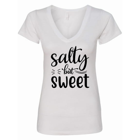 Inktastic Salty but Sweet Women's V-Neck T-Shirt