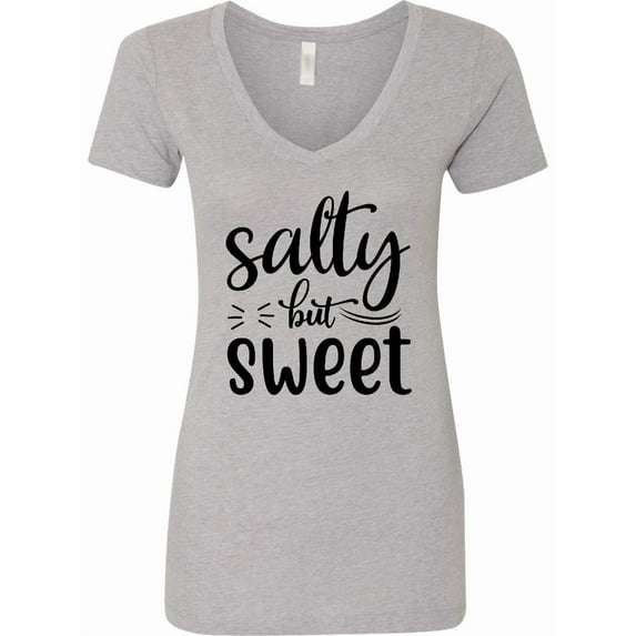 Inktastic Salty but Sweet Women's V-Neck T-Shirt
