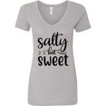thumbnail image 1 of Inktastic Salty but Sweet Women's V-Neck T-Shirt, 1 of 5