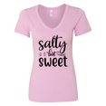 thumbnail image 1 of Inktastic Salty but Sweet Women's V-Neck T-Shirt, 1 of 5