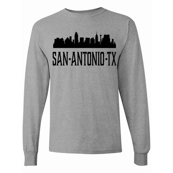 Inktastic San Antonio Texas City Skyline Long Sleeve T-Shirt
