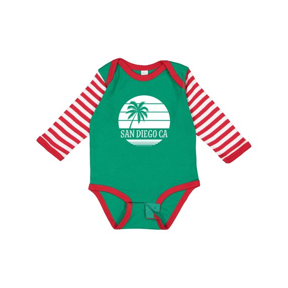 Inktastic San Diego California Beach Boys or Girls Long Sleeve Baby Bodysuit