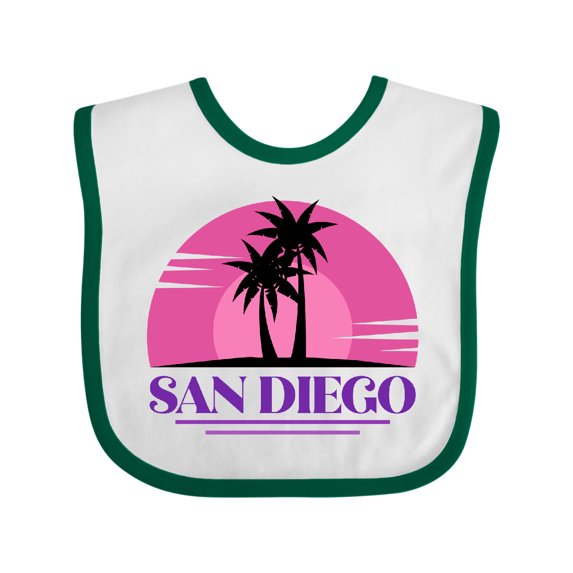 Inktastic San Diego California Beach Souvenir Girls Baby Bib
