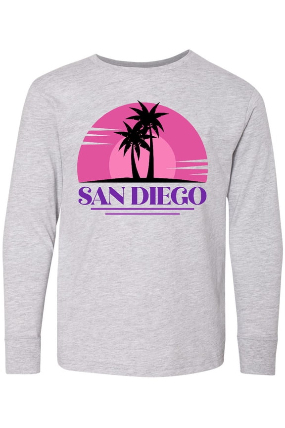 San Diego California Beach Souvenir Long Sleeve Youth T-Shirt