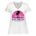 thumbnail image 1 of Inktastic San Diego California Beach Souvenir Women's Plus Size V-Neck T-Shirt, 1 of 5