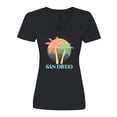 thumbnail image 1 of Inktastic San Diego California Beach Vacation Women's V-Neck T-Shirt, 1 of 5