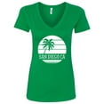 thumbnail image 1 of Inktastic San Diego California Beach Women's V-Neck T-Shirt, 1 of 5