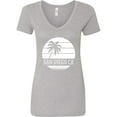 thumbnail image 1 of Inktastic San Diego California Beach Women's V-Neck T-Shirt, 1 of 5