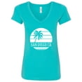 thumbnail image 1 of Inktastic San Diego California Beach Women's V-Neck T-Shirt, 1 of 5
