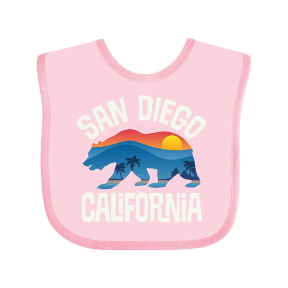 Inktastic San Diego California Bear Sunset Boys or Girls Baby Bib
