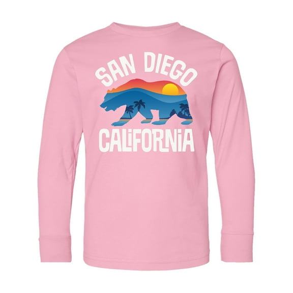 Inktastic San Diego California Bear Sunset Long Sleeve Youth T-Shirt