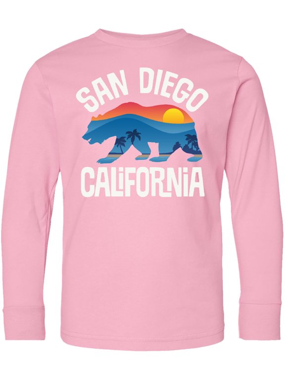 San Diego California Bear Sunset Long Sleeve Youth T-Shirt