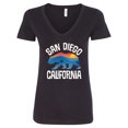 thumbnail image 1 of Inktastic San Diego California Bear Sunset Women's V-Neck T-Shirt, 1 of 5