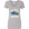 thumbnail image 1 of Inktastic San Diego California Bear Sunset Women's V-Neck T-Shirt, 1 of 5
