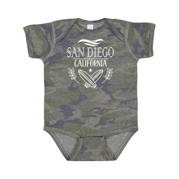 Inktastic San Diego California Cute Surfing Boys or Girls Baby Bodysuit