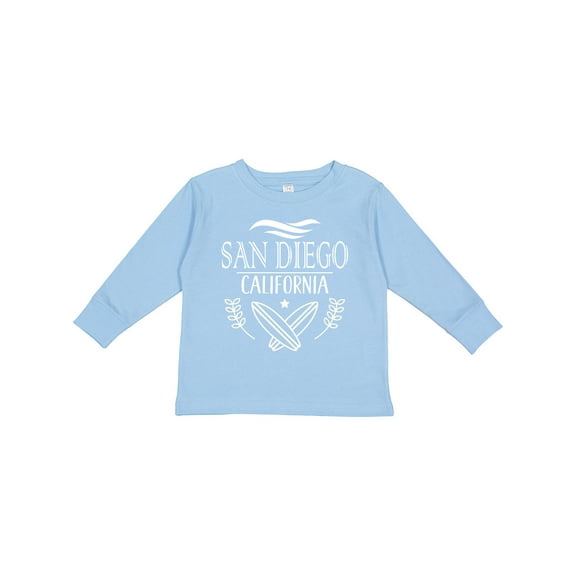 Inktastic San Diego California Cute Surfing Boys or Girls Long Sleeve Toddler T-Shirt