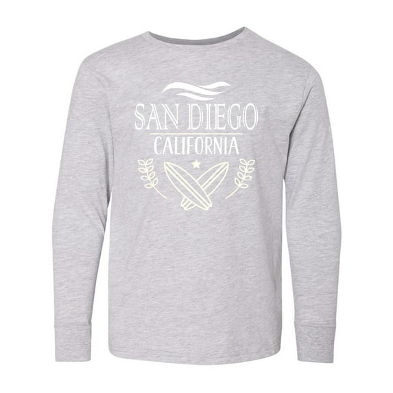 Inktastic San Diego California Cute Surfing Long Sleeve Youth T-Shirt