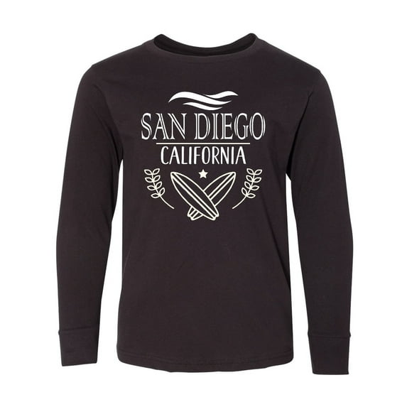 Inktastic San Diego California Cute Surfing Long Sleeve Youth T-Shirt
