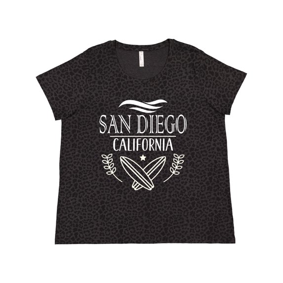 Inktastic San Diego California Cute Surfing Women's Plus Size T-Shirt