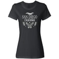 thumbnail image 1 of Inktastic San Diego California Cute Surfing Women's T-Shirt, 1 of 5