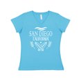 thumbnail image 1 of Inktastic San Diego California Cute Surfing Women's V-Neck T-Shirt, 1 of 5