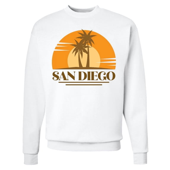 Inktastic San Diego California Retro Sunset Adult Sweatshirt