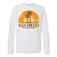 thumbnail image 1 of Inktastic San Diego California Retro Sunset Long Sleeve T-Shirt, 1 of 5