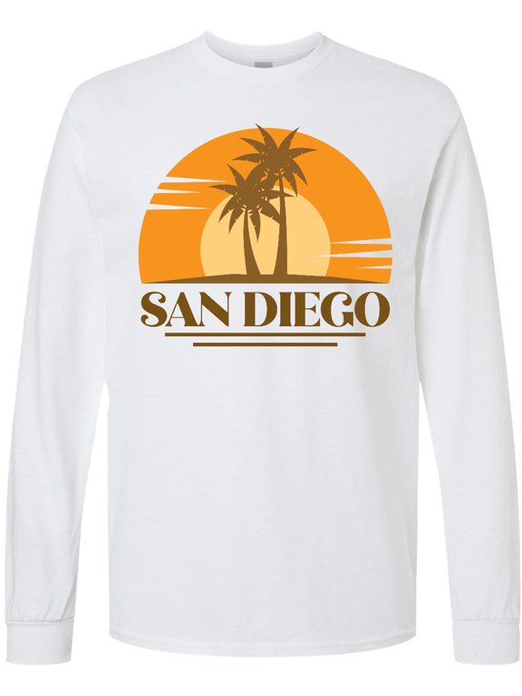 San Diego California Retro Sunset Long Sleeve T-Shirt