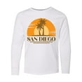 thumbnail image 1 of Inktastic San Diego California Retro Sunset Long Sleeve Youth T-Shirt, 1 of 5