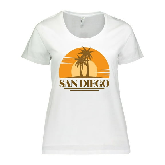 Inktastic San Diego California Retro Sunset Women's Plus Size T-Shirt