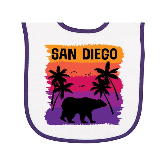Inktastic San Diego California Sunset Baby Terry Cloth Bib